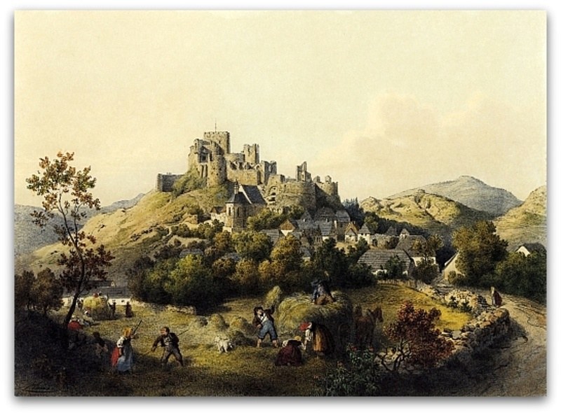 stará kresba - hrad Rabí 1864