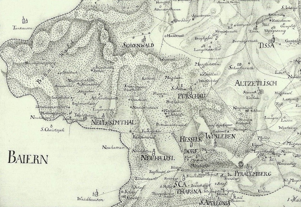 mapa Borského vikariátu 1831