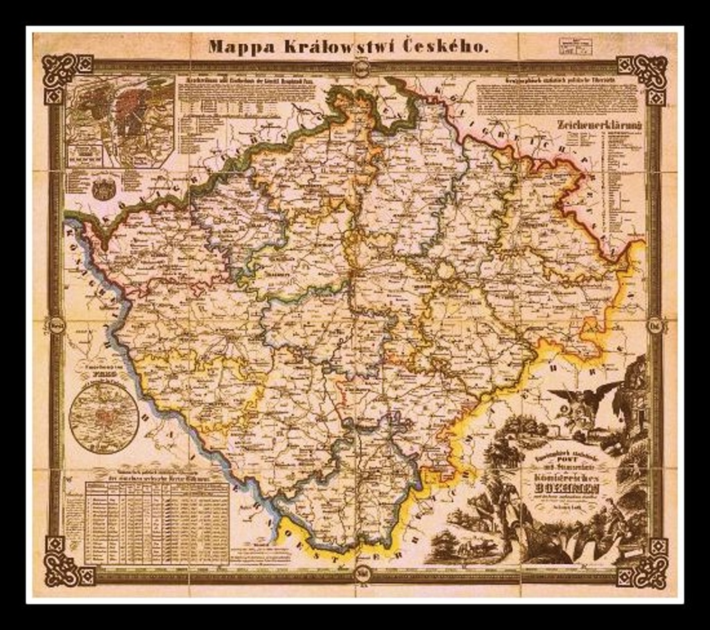 mapa Čechy - Lothova