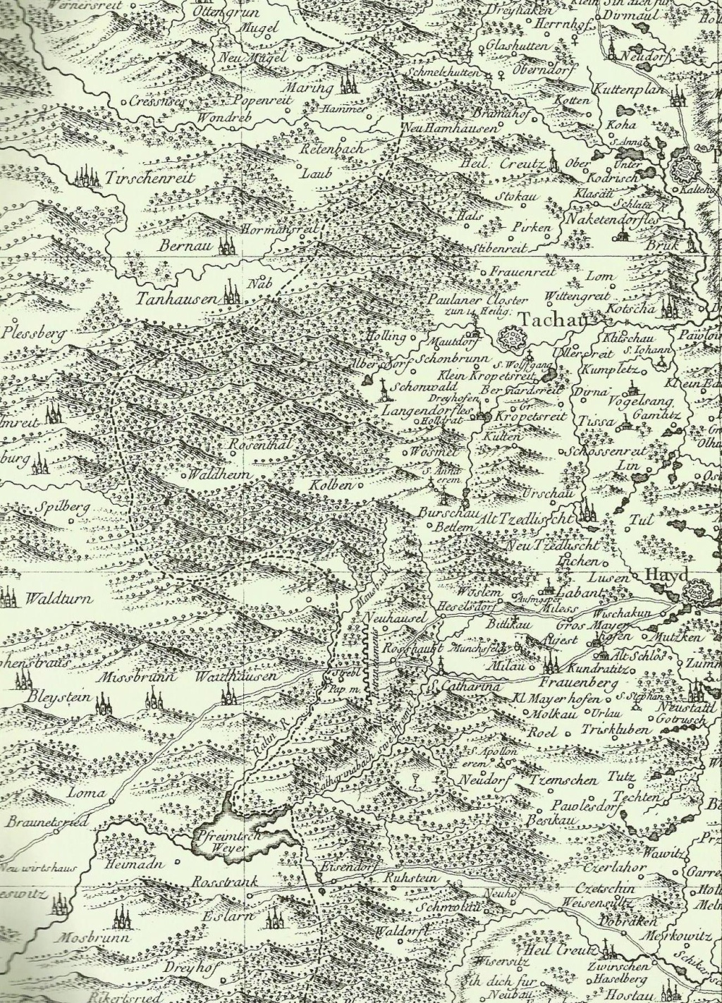 mapa Müllerova 1720