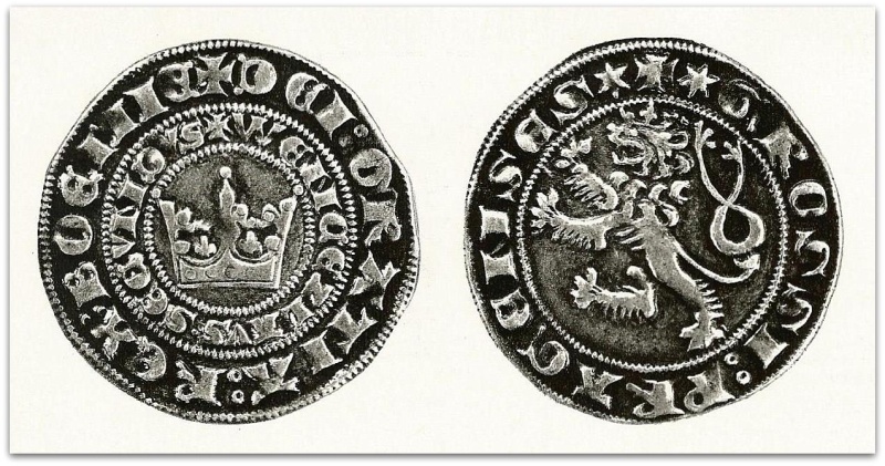 mince - pražský groš Václava II. ( 1297 -1305 )